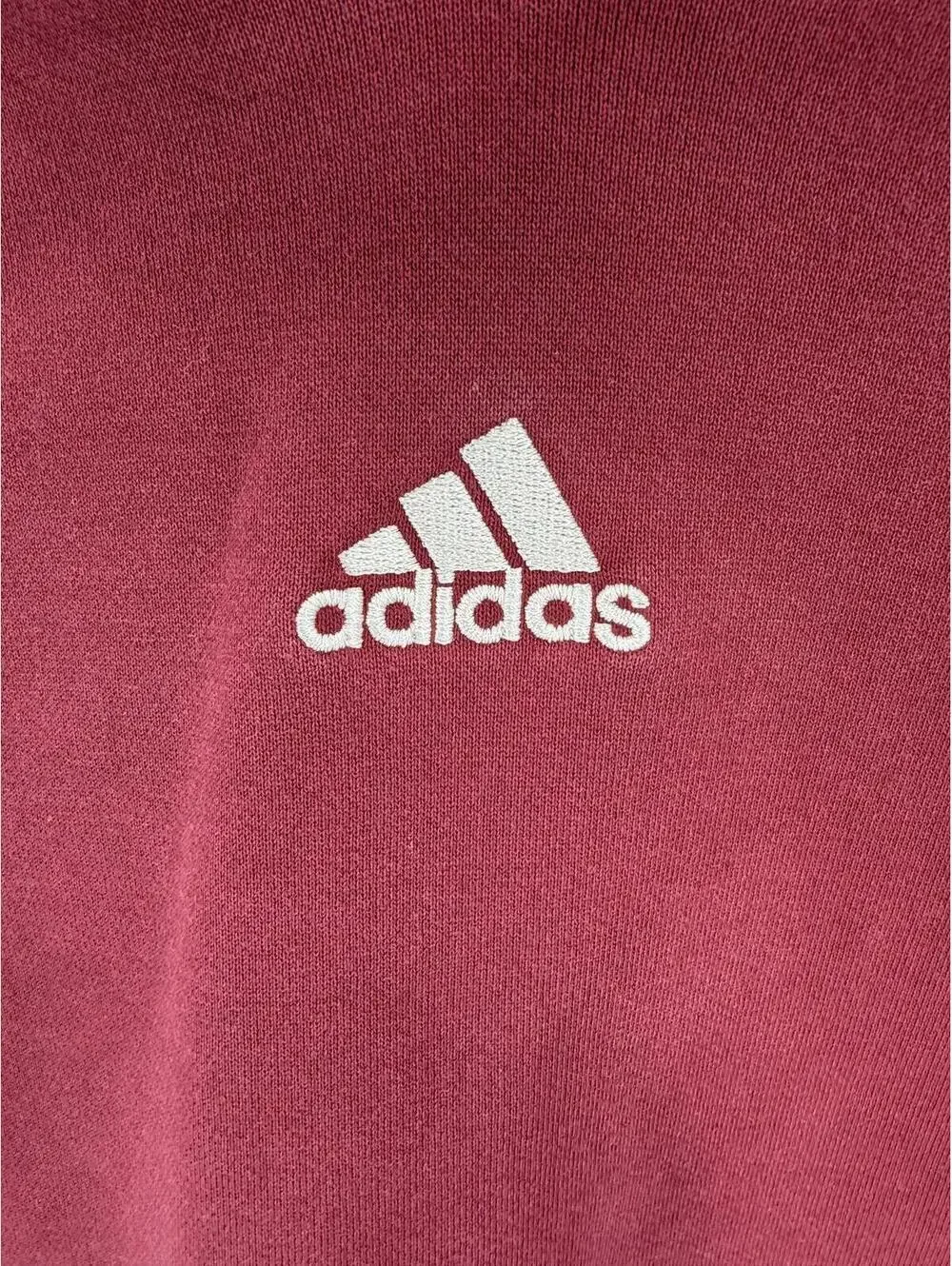 I’m?erfect Adidas Men's Medium Burgundy Hoodie Pullover‎ with Kangaroo Pocket